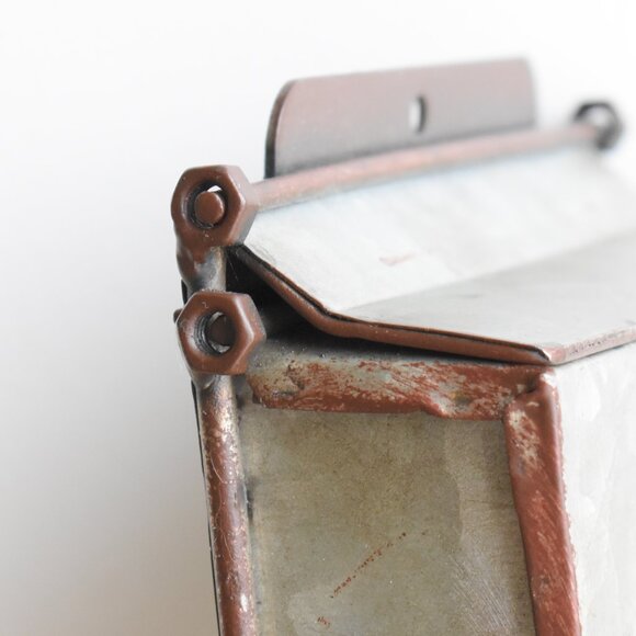 Vintage Rustic Silver Galvanized Metal Mailbox Country Farmhouse Decor - Picture 7 of 16